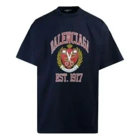 Baumwoll-T-Shirt mit College-Logo-Print „Schwarz“ 676589TLV898067