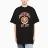 Baumwoll-T-Shirt mit College-Logo-Print „Schwarz“ 676589TLV898067