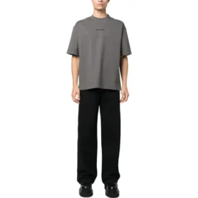Baumwoll-T-Shirt mit gesticktem Logo „Grey“ 612966TNVG91300