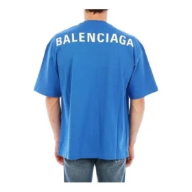 Baumwoll-T-Shirt mit Logo-Aufdruck auf der Rückseite „Blue“ 570805THV808077