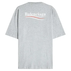 Baumwoll-T-Shirt mit politischem Logo „Grau“ BLGA-508203-TAV44-GY