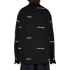 Baumwollhemd mit Logo-Aufdruck „Schwarz“ 662983TOL651070