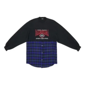 BB Authentic Long-Sleeve-T-Shirt mit Aufnäher „Black Blue“ 698227TMM085212