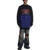 BB Authentic Long-Sleeve-T-Shirt mit Aufnäher „Black Blue“ 698227TMM085212