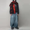 BB Be Different Popover-Hoodie „Black White“ 720426TNVV11070