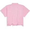 BB Classic Balenciaga Kurzes Oversize-T-Shirt „Pink“ 783399TQVS85708