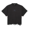 BB Classic Balenciaga Kurzes Oversize-T-Shirt „Schwarz“ 783399TQVS81083