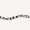 BB Icon Thin Gourmette-Armband für Herren in Antiksilber