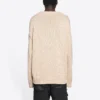 BB Laurel Crown Logo Rundhals-Strickpullover „Beige“ 664369T32119028