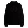 BB Laurel Crown Logo Rundhals-Strickpullover „Schwarz“ 664369T32111000