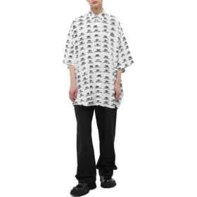 BB-Logo-Oversize-Shirt „White Black“ 725382TNL889040