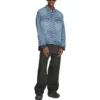 BB Monogram Large Fit Jacke „Blau“ 675208TMW374437