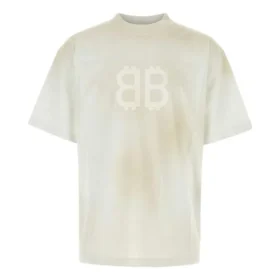 BB Paris Strass-T-Shirt, mittlere Passform „Dirty White“ 739784TOVU69012