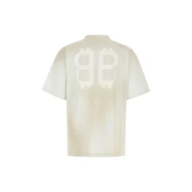 BB Paris Strass-T-Shirt, mittlere Passform „Dirty White“ 739784TOVU69012