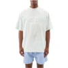 BB Paris Strass-T-Shirt, mittlere Passform „Dirty White“ 739784TOVU69012