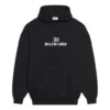 Bb Pixel Fleece-Hoodie mit Kordelzug und langen Ärmeln, schwarz 578135TKVI81070