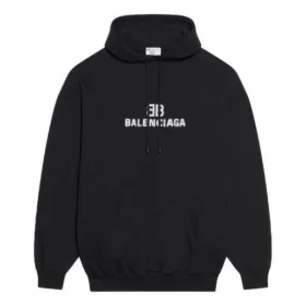Bb Pixel Fleece-Hoodie mit Kordelzug und langen Ärmeln, schwarz 578135TKVI81070