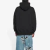Bb Pixel Fleece-Hoodie mit Kordelzug und langen Ärmeln, schwarz 578135TKVI81070