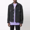 BB Sprayed Denim-Jacke, Large-Passform „Dark Grey White“ 678354TIWA21440