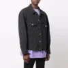 BB Sprayed Denim-Jacke, Large-Passform „Dark Grey White“ 678354TIWA21440