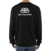 BB-Sweatshirt mit Interlock-Stoff und Rückenaufdruck „Black White“ 583117T14394170