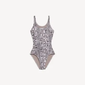Beiger Python-Badeanzug für Damen