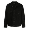 Bekleidungsverleih Denim-Jacke, kastenförmige Passform „Schwarz“ 675206TEW051105