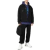 Bekleidungsverleih Denim-Jacke, kastenförmige Passform „Schwarz“ 675206TEW051105