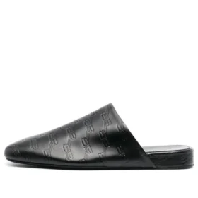Bequeme BB-Pantoletten aus Leder „Schwarz“ 743926WB7221000