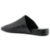 Bequeme BB-Pantoletten aus Leder „Schwarz“ 743926WB7221000