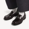 Bequemer Herren-Loafer in dunklem Burgunderrot