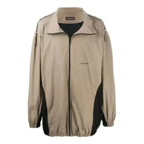 Übergroße, leichte Track-Jacke mit Reißverschluss „Neutrals“ 625510TDO139577