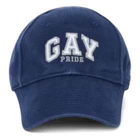 Bestickte Baseballkappe aus Baumwoll-Twill „Pride“ „Blau“ 670810410B24000