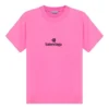 Besticktes T-Shirt mit Rundhalsausschnitt und kurzen Ärmeln, rosa 612964TJVD95764