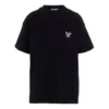 Besticktes Unisex-Shirt mit kurzen Ärmeln, schwarz 612965TIVD31000