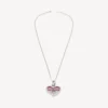 Bezaubernde Halskette in Silber/Fuchsia