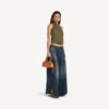 Bolero-Bowling-Tasche für Damen, Mini, in Hellbraun „Cowboy“