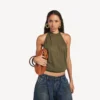 Bolero-Bowling-Tasche für Damen, Mini, in Hellbraun „Cowboy“