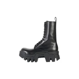 Bulldozer Schnürstiefel „Schwarzes pflanzlich gegerbtes Kalbsleder“ 671554WBCQ01000