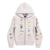 Business English Zip-up-Hoodie „Off White“ 788243TQVH69016