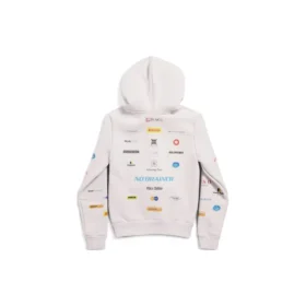 Business English Zip-up-Hoodie „Off White“ 788243TQVH69016