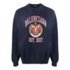 Ca. 1917 College-Logo-Print-Sweatshirt mit Rundhalsausschnitt „Navy“ 676629TLV908067