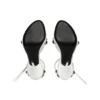 Cagole 110-mm-Sandalen „White Arena Lambskin“ 743057WAD4E9081