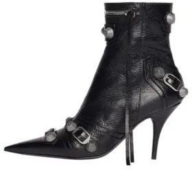 Cagole 90-mm-Stiefeletten „Black Arena Lambskin“ 694379WAD4E1081