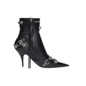 Cagole 90-mm-Stiefeletten „Black Arena Lambskin“ 694379WAD4E1081
