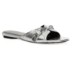 Cagole Metallic-Pantoletten „Silver Black“ 694342WBDK38018