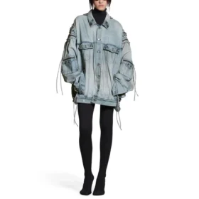 Cagole Oversize-Jacke „Blau“ 764521TDW144016