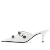 Cagole Pantoletten mit High Heels „Weißes Lammleder“ 714253WAD4E9081