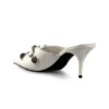 Cagole Pantoletten mit High Heels „Weißes Lammleder“ 714253WAD4E9081