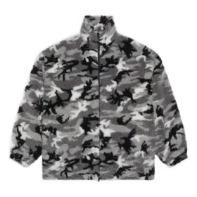 Camouflage-Reißverschluss-Jacke „Grey“ 681818TLQ121240